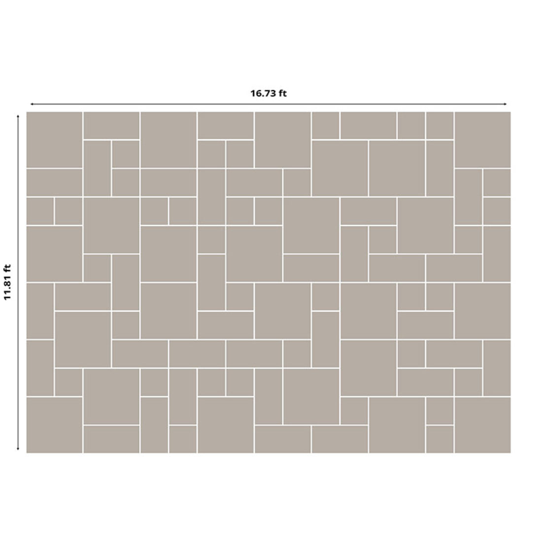 Bluestone Porcelain Paver Pattern