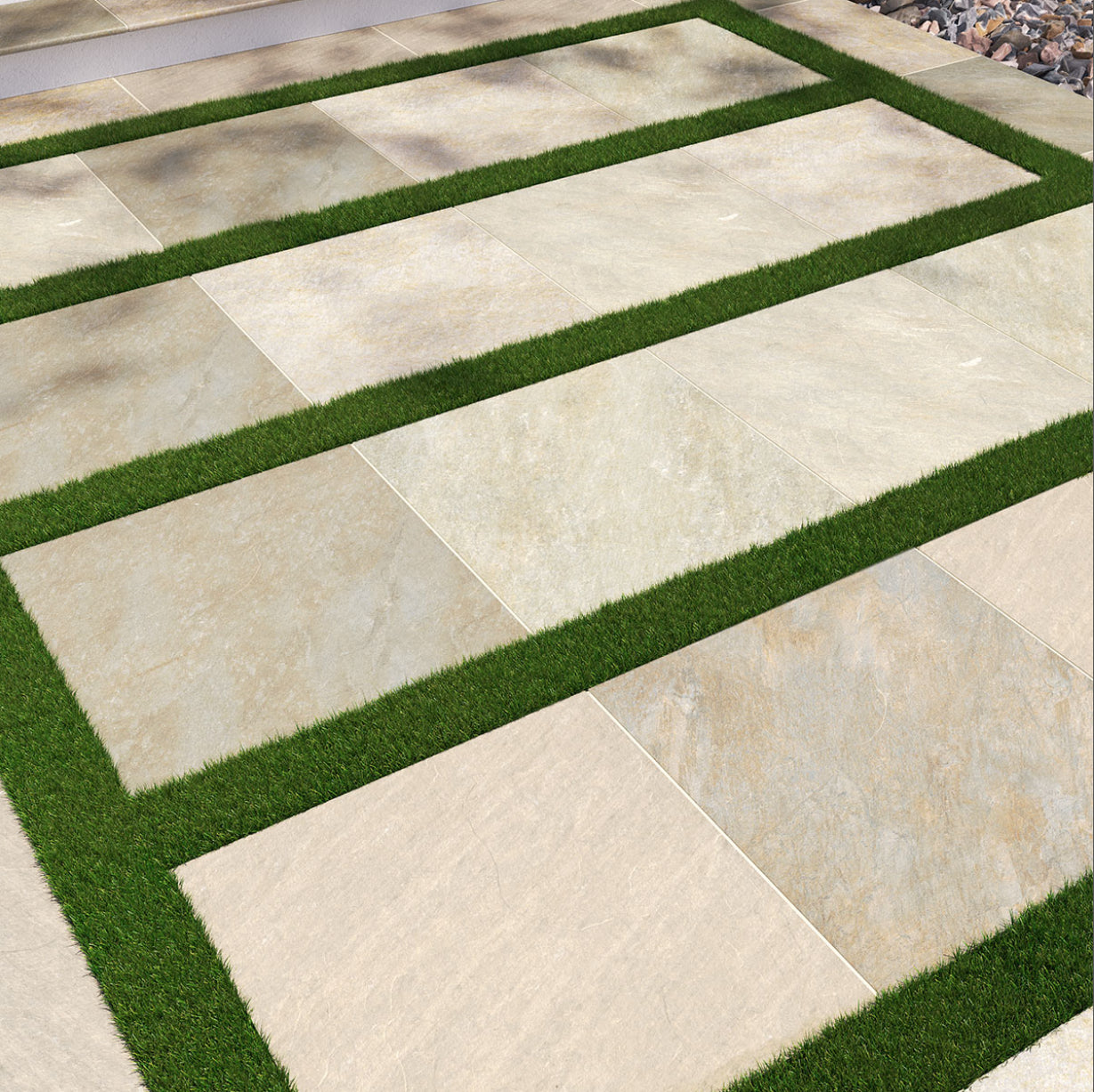 Golden White Porcelain Pavers