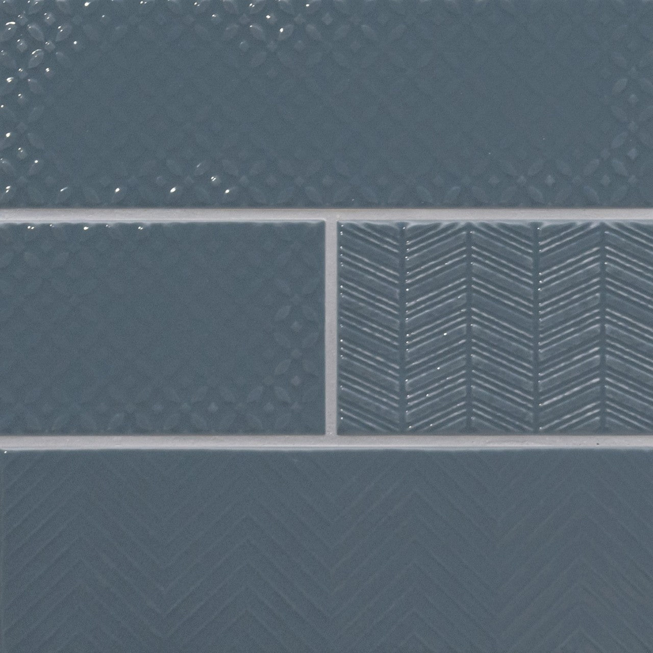 URBANO NAVY 4X12 GLOSSY MIX WALL TILE