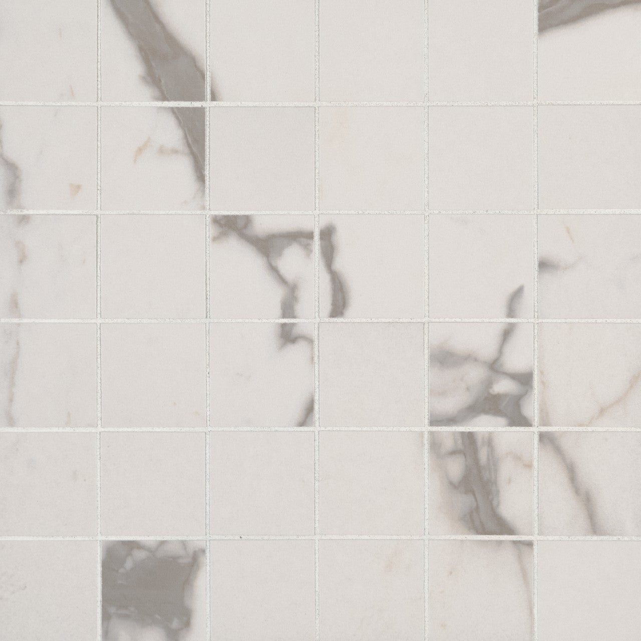 WHITE VENA 2X2 MOSAIC MATTE MOSAIC SHEET