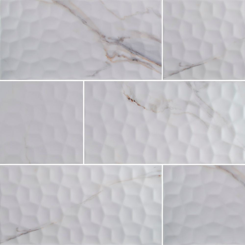 Adella Viso Calacatta 12X24 Satin Matte Ceramic Tile