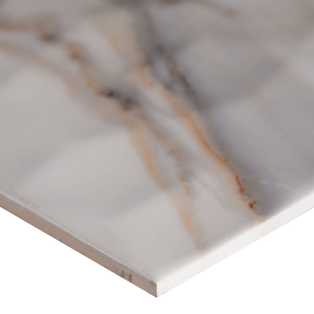 Adella Viso Calacatta 12X24 Satin Matte Ceramic Tile