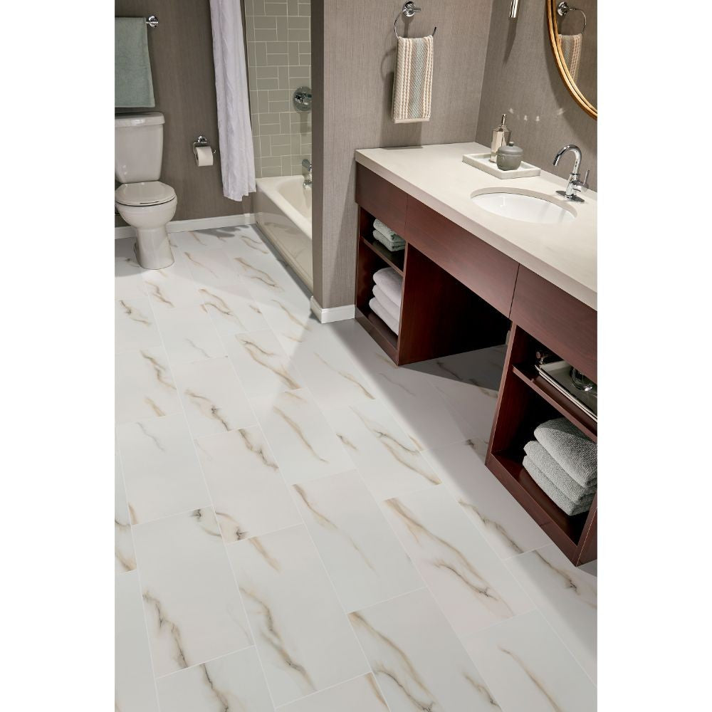 Aria Bianco 24X48 Polished Porcelain Tile