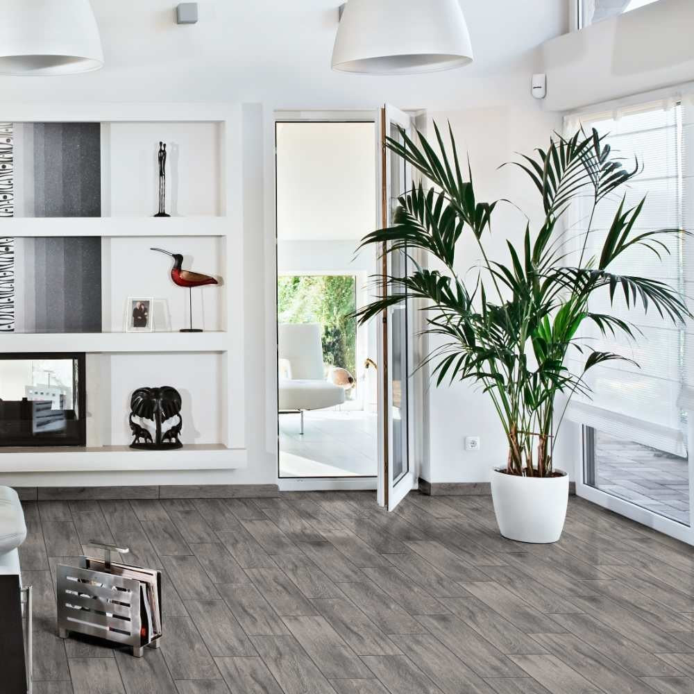 Balboa Grey 6X24 Matte Wood Look Ceramic Tile