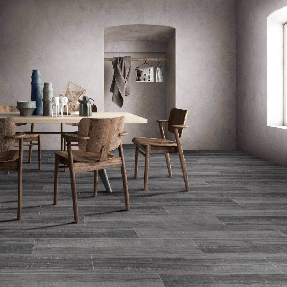 Belmond Mercury 8X40 Grey Matte Ceramic Tile