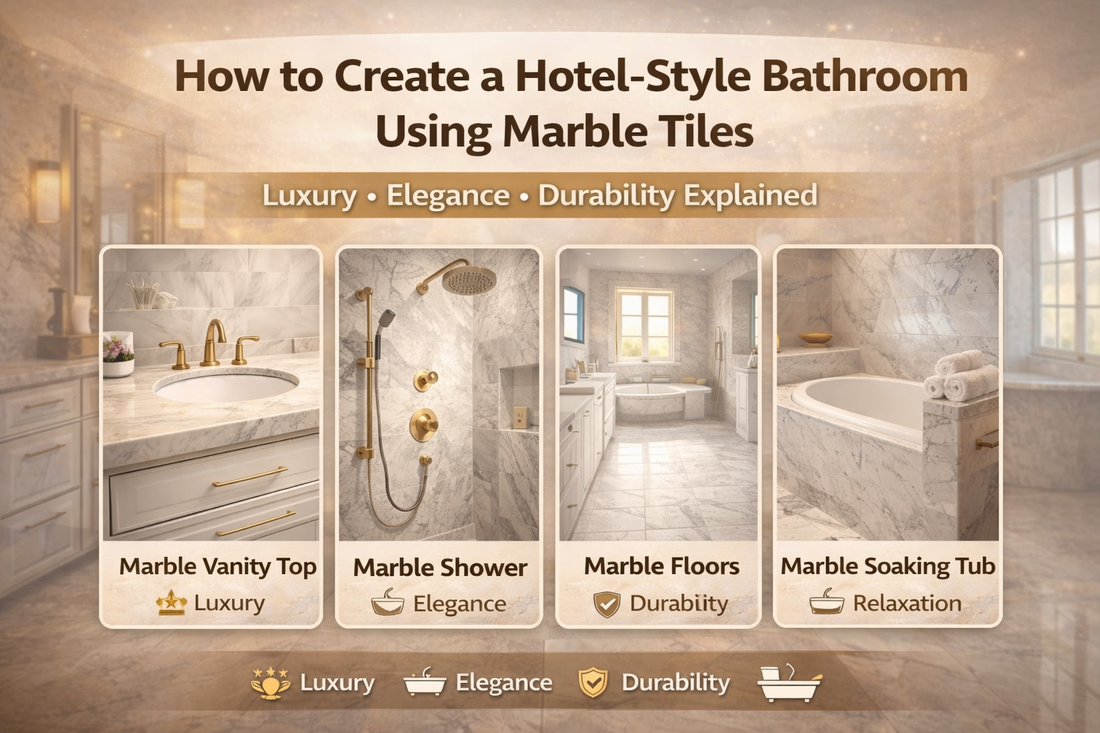 How to Create a Hotel-Style Bathroom Using Marble Tiles