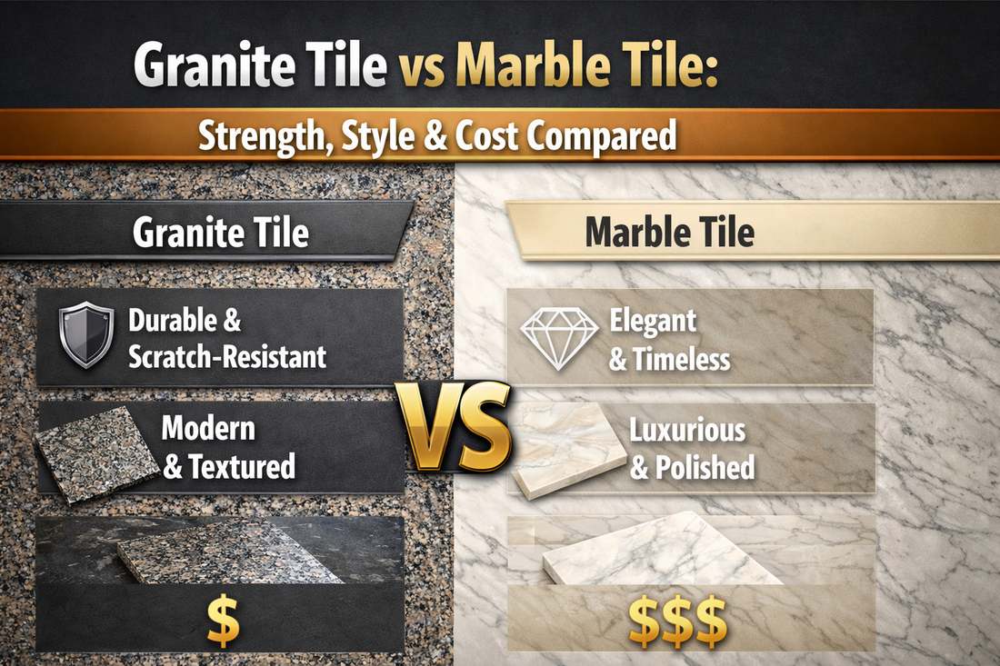 Granite Tile vs Marble Tile: Strength, Style & Cost Compared