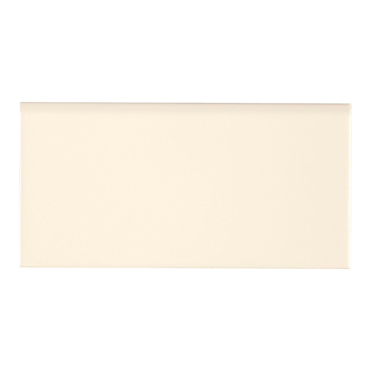ALMOND GLOSSY 3X6SINGLE BULL NOSE CERAMIC TILE