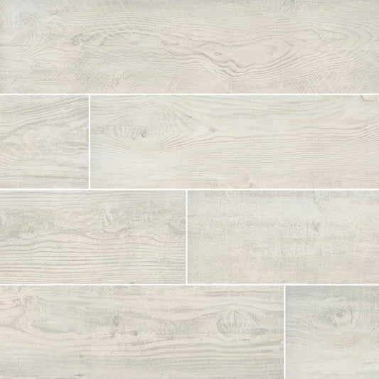 CALDERA BLANCA8X47 RECTIFIED TILES MATTE PORCELAIN TILE