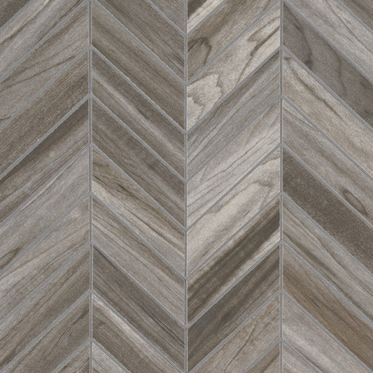 CAROLINA TIMBERGRAY CHEVRON MOSAIC12X15 MOSAIC SHEET