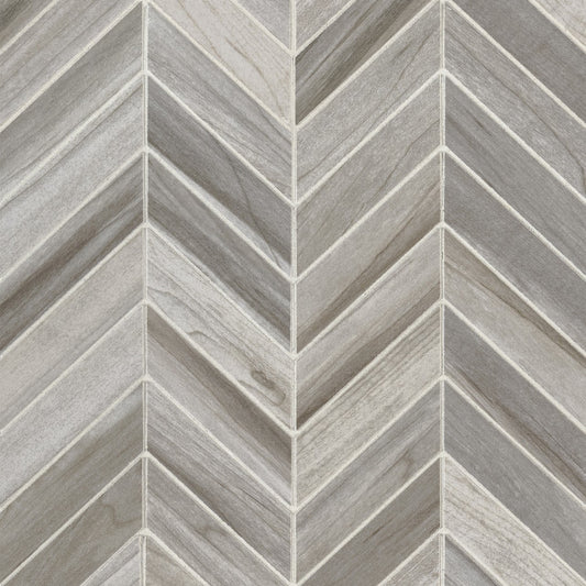 CAROLINA TIMBERWHITE CHEVRON MOSAIC12X15 MOSAIC SHEET