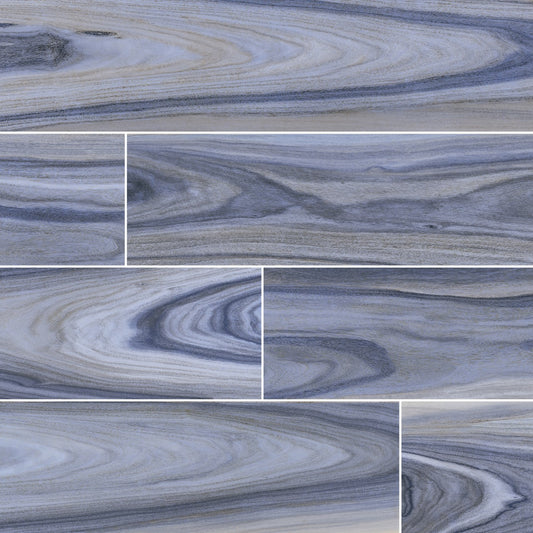 DELLANO EXOTIC BLUE 8X48 POLISHED PORCELAIN TILE
