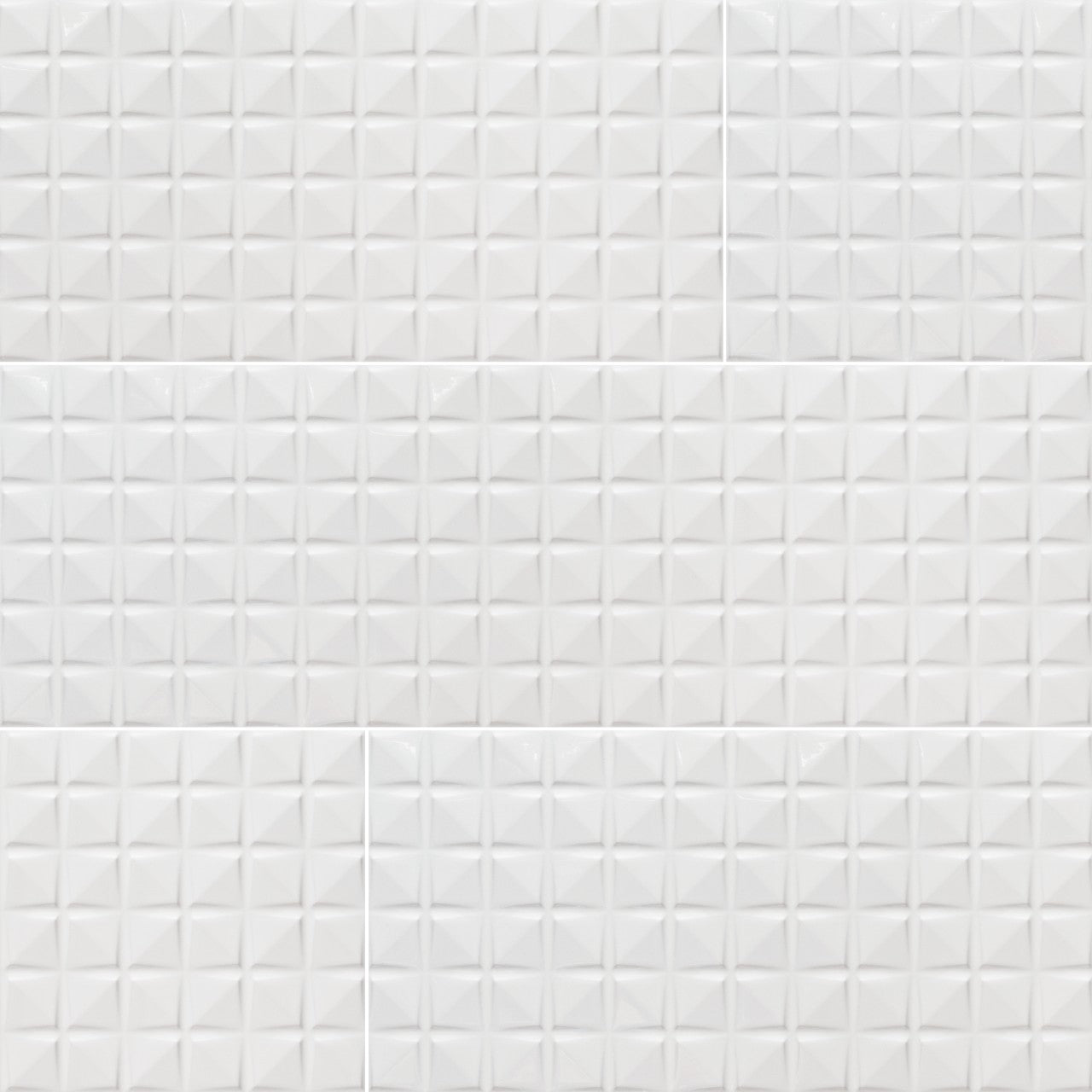 DYMO CHEX WHITE 12X36 GLOSSY CERAMIC TILE