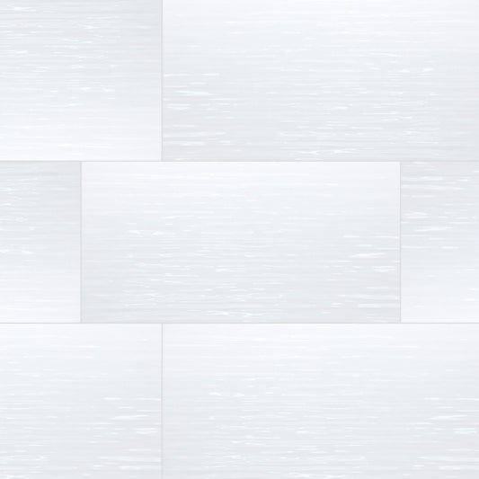 DYMO STRIPE WHITE 12X36 GLOSSY CERAMIC TILE