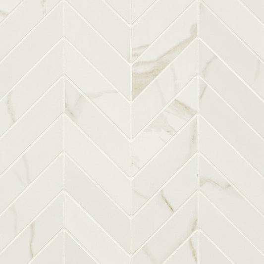 EDEN CALACATTA CHEVRON MOSAIC 12X15 MOSAIC SHEET