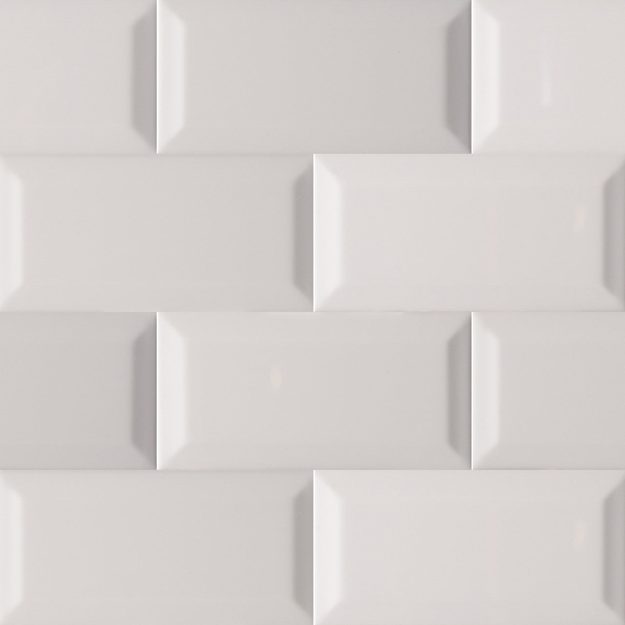 GRAY GLOSSY 3X6 BEVELED CERAMIC TILE