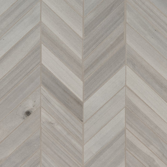 HAVENWOOD PLATINUM CHEVRON MOSAIC 12X15 MOSAIC SHEET