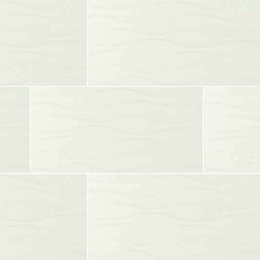 HD ONDA BLANCO 12X24 MATTE WALL TILE