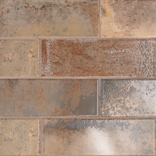 MARZA RUST 4X12 GLOSSY WALL TILE