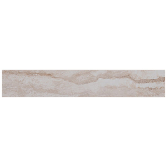 PIETRA BERNINI BIANCO 3X18 BULL NOSE POL PORCELAIN TILE