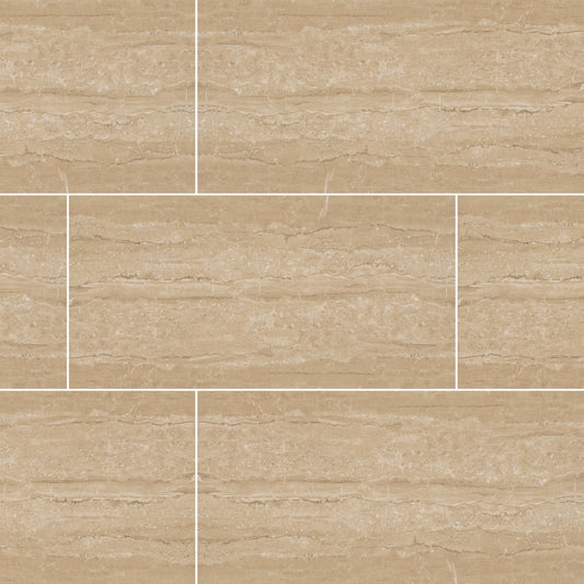 PIETRA DUNES BEIGE 16X32 POLISHED PORCELAIN TILE