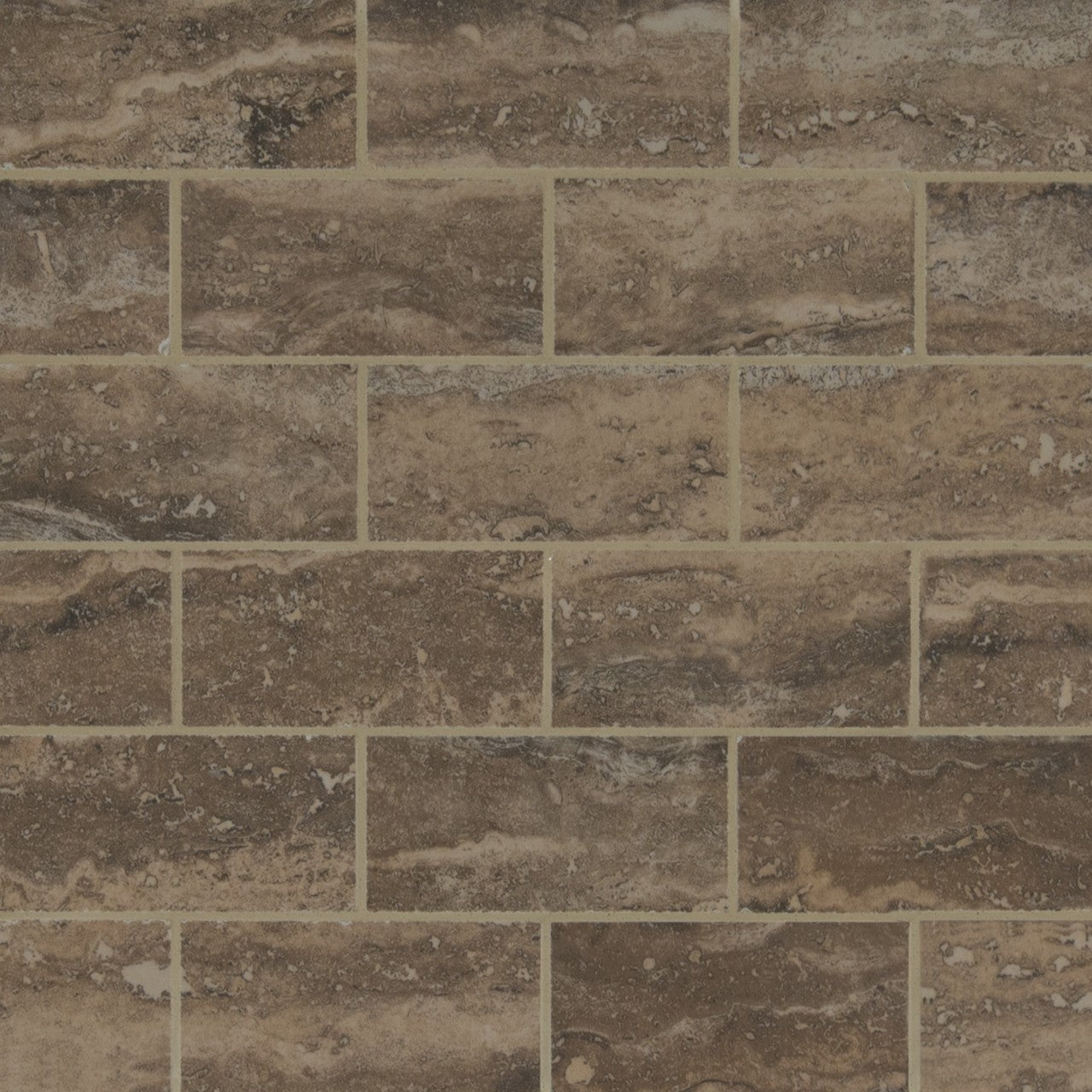 PIETRA VENATA NOCE 2X4 MOSAIC POLISHED PORCELAIN TILE