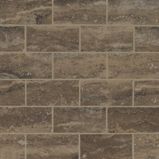 PIETRA VENATA NOCE 2X4 MOSAIC POLISHED PORCELAIN TILE