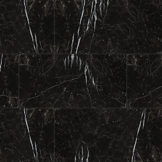 REGALLO MARQUINA NOIR 24X48 POLISHED PORCELAIN TILE