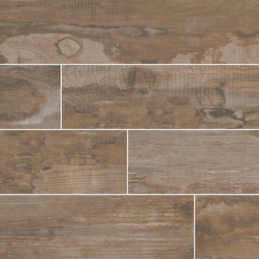 SALVAGE BROWN 6X40 MATTE PORCELAIN TILE