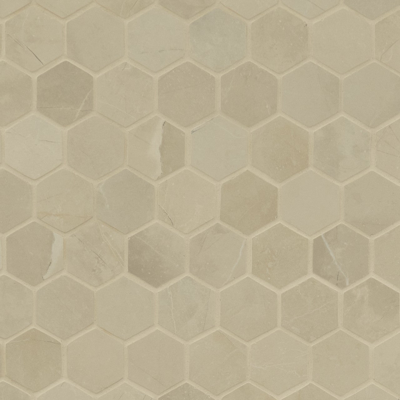SANDE CREAM 2X2 HEX MATTE MOSAIC MOSAIC SHEET