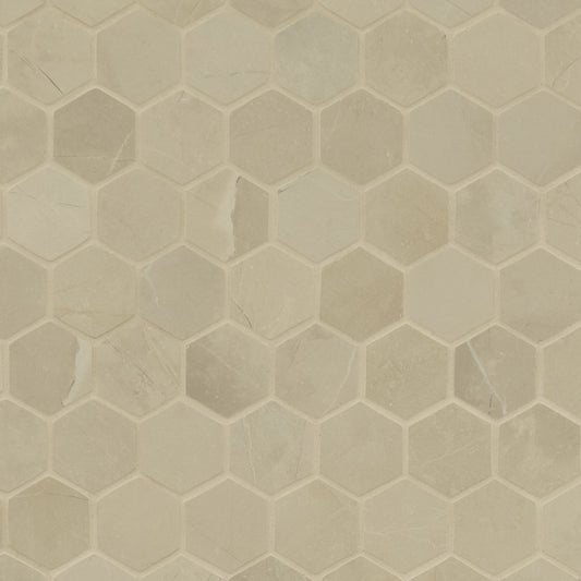 SANDE CREAM 2X2 HEX MATTE MOSAIC MOSAIC SHEET