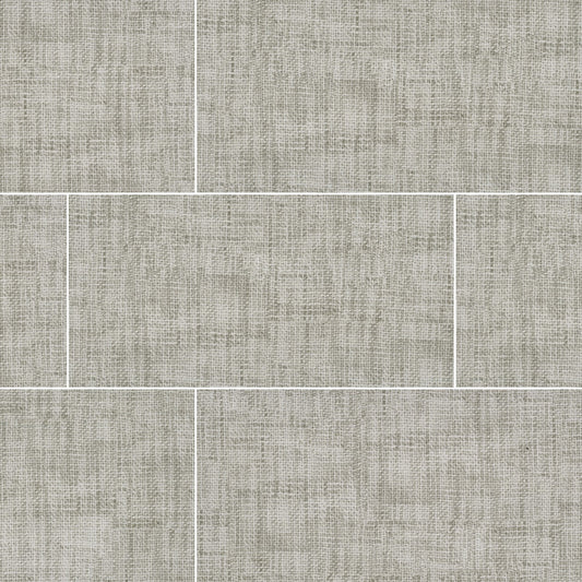 TEKTILE CROSSHATCH GRAY 12X24 MATTE PORCELAIN TILE