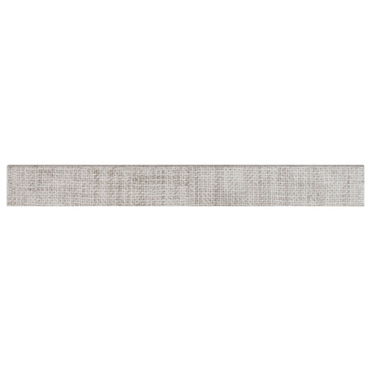 TEKTILE CROSSHATCH GRAY 3X24 BULL NOSE PORCELAIN TILE