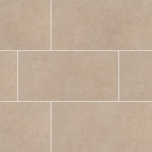 TRAVERTINO BEIGE 12X24 MATTE PORCELAIN TILE