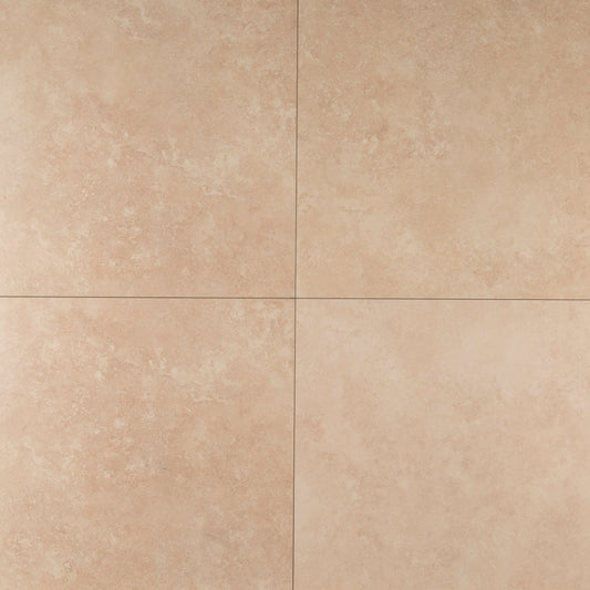 TRAVERTINO BEIGE 18X18 MATTE PORCELAIN TILE