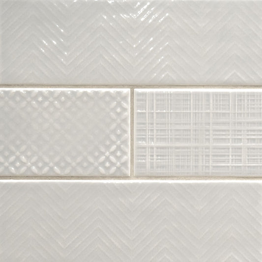 URBANO DUSK 3D MIX 4X12 GLOSSY WALL TILE