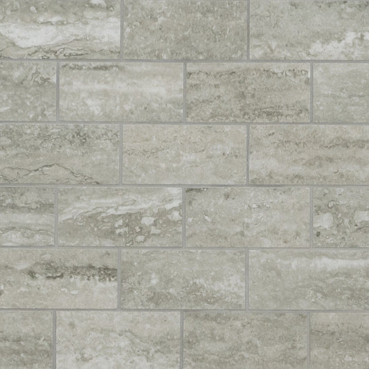 VENETO GRAY 2X4 MOSAIC POLISHED MOSAIC SHEET