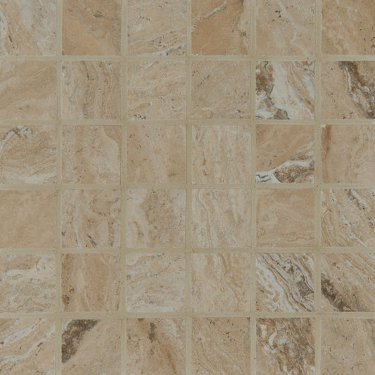 VEZIO BEIGE 2X2 MOSAIC MATTE PORCELAIN TILE