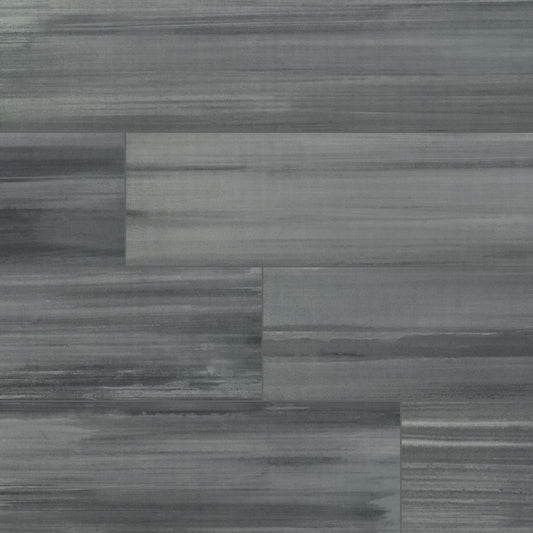 WATERCOLOR GRAPHITE 6X36 MATTE PORCELAIN TILE