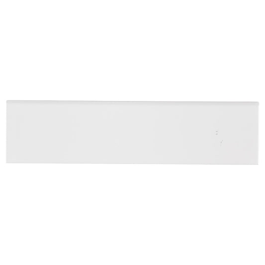 WHITE GLOSSY 4X16 SINGLE BULL NOSE CERAMIC TILE