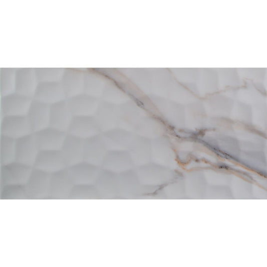 Adella Viso Calacatta 12X24 Satin Matte Ceramic Tile