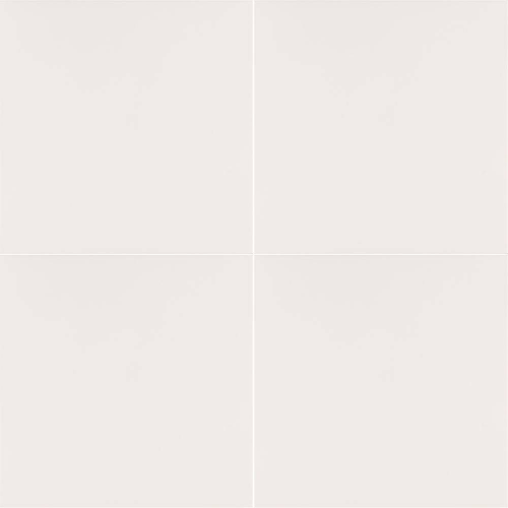 Adella White 18X18 Matte Porcelain Tile