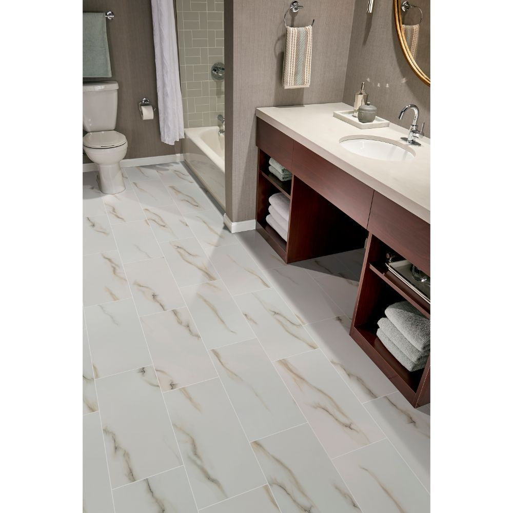 Aria Bianco 12X24 Polished Porcelain Tile