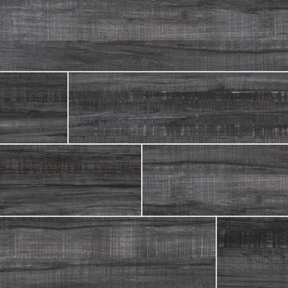 Belmond Obsidian 8X40 Black Matte Ceramic Tile