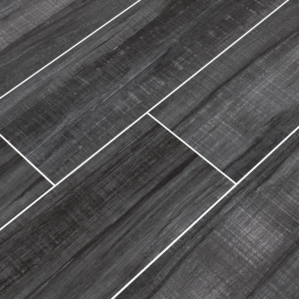 Belmond Obsidian 8X40 Black Matte Ceramic Tile