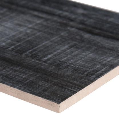 Belmond Obsidian 8X40 Black Matte Ceramic Tile