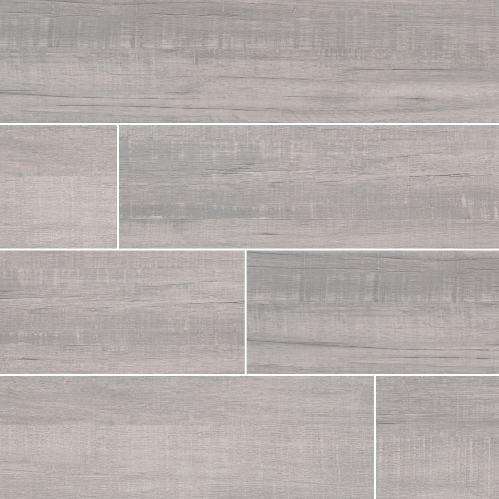 Belmond Pearl 8X40 Grey Matte Ceramic Tile