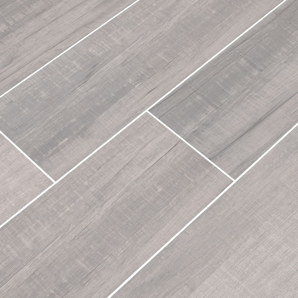 Belmond Pearl 8X40 Grey Matte Ceramic Tile
